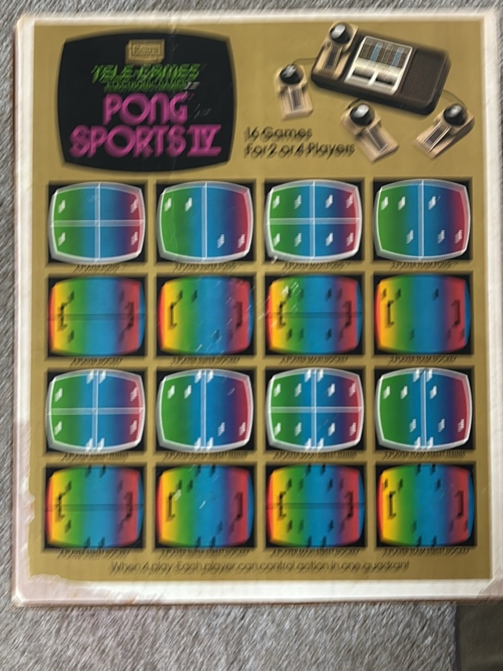 Sears Pong Sports IV Electronic Game Console - Gold/Black Vintage